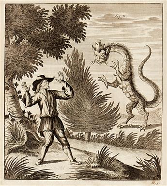 SCHEUCHZER, JOHANN JACOB. Ouresiphoites Helveticus. 4 vols. 1723. Lacks portrait of the author and one other plate.